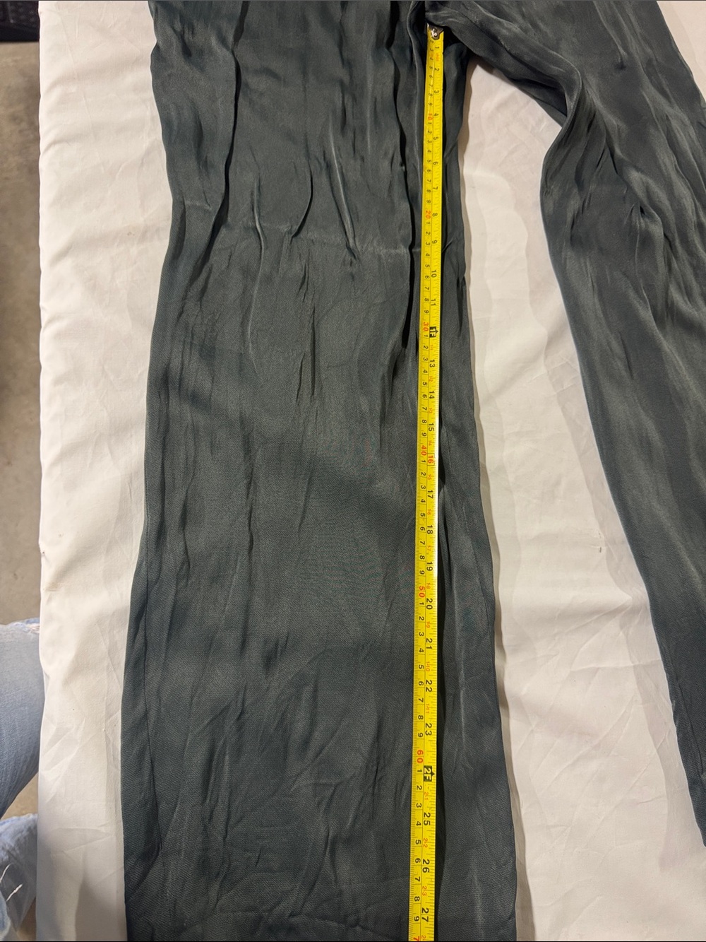Zara pants and button front satin blouse smooth in Slate grey - Picture 6 of 16